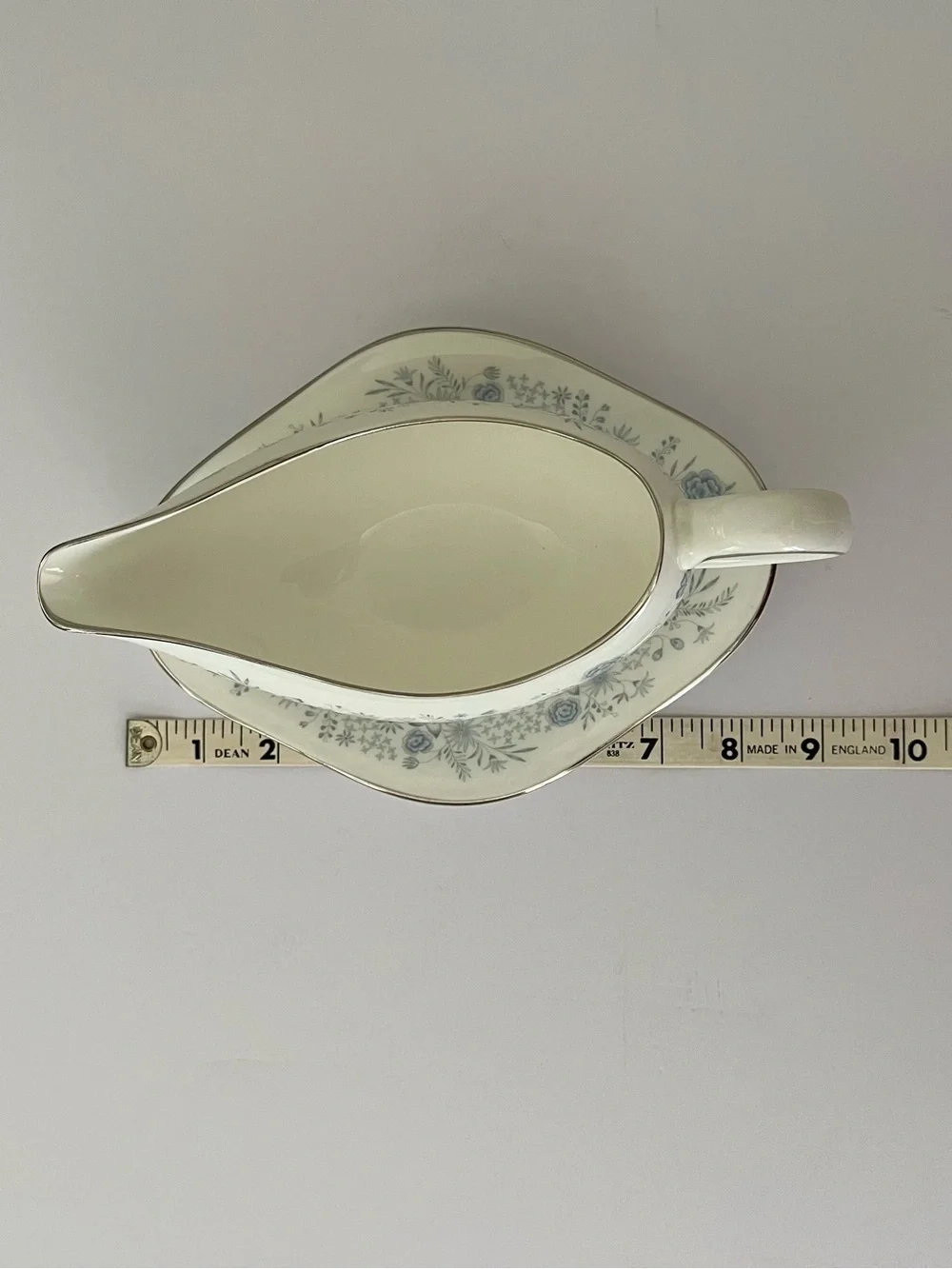 Vintage Wedgwood Belle Fleur Bone China Gravy Sauce Boat & Saucer England